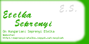 etelka seprenyi business card